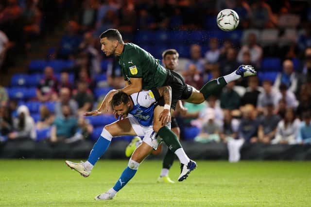 Action from Posh v Plymouth in the Carabao Cup last season. Photo: Joe Dent/theposh.com