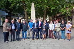 Members of Peterborough's Labour Party and Peterborough First group meet with veterans