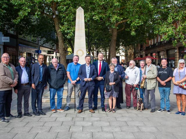 Members of Peterborough's Labour Party and Peterborough First group meet with veterans