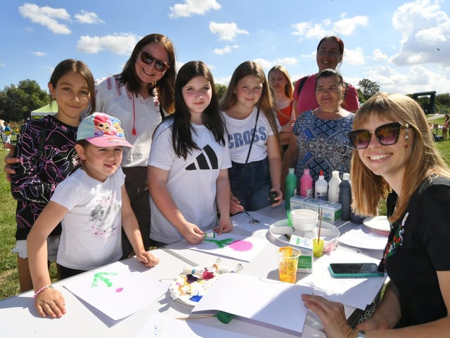 Visitors to the Ukraine Independence Day picnic at Orton Mere were all smiles on 27 August.