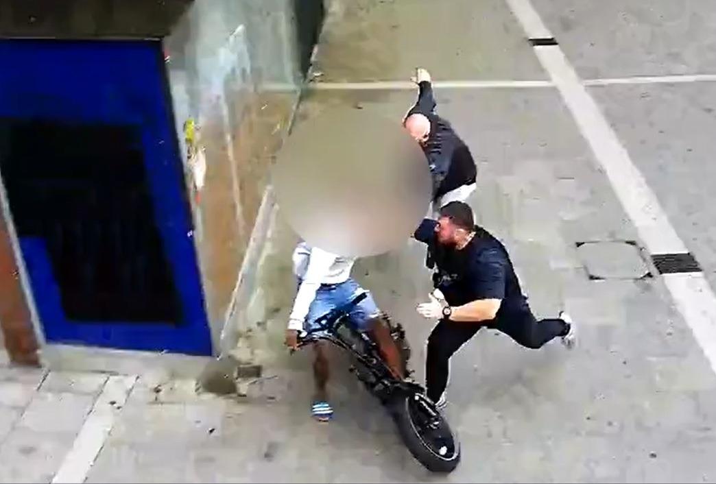 WATCH: E-bike rider pushed to floor by officers on Peterborough's Bridge ...