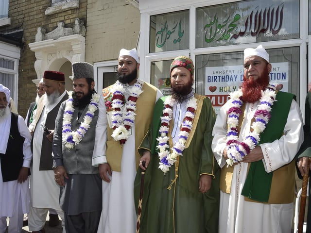 The Holy March in the city to celebrate the birthday of the Prophet Muhammad