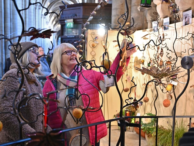 Peterborough Cathedral Christmas market.