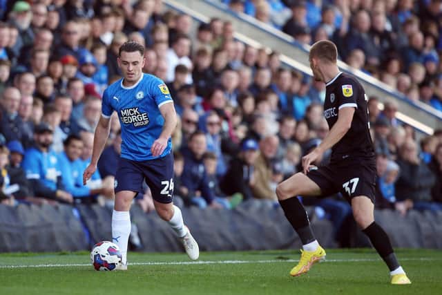 Ben Thompson in action for Posh against Burton at London Road in October. Photo: Joe Dent/theposh.com.