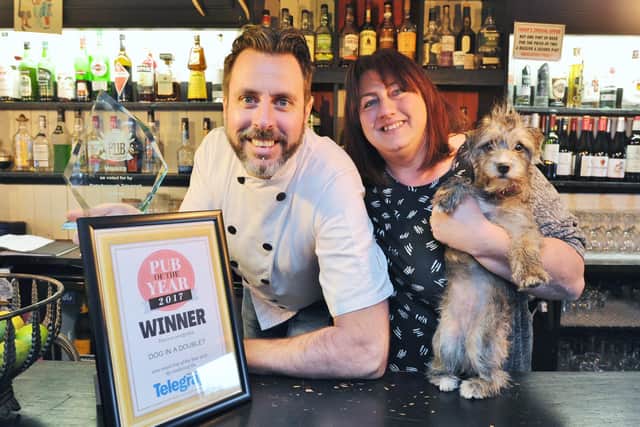 Peterborough Telegraph Pub of the Year awards winners John and Della McGinn in 2017.