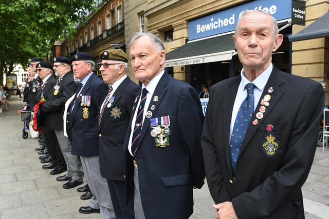 Royal British Legion members and standard bearers
