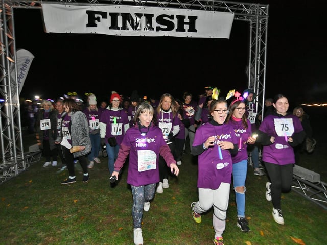 Walkers taking part in the hike in support of Sue Ryder.