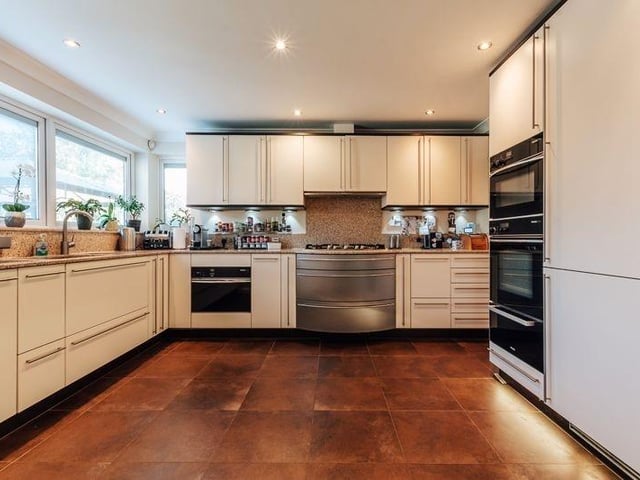 The property offers five bedrooms and six reception rooms