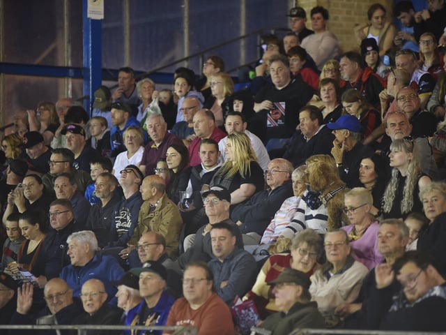 Fans in the stand.
