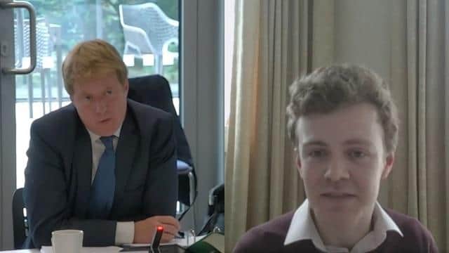 Mayor Paul Bristow (left) and MP Sam Carling (right)