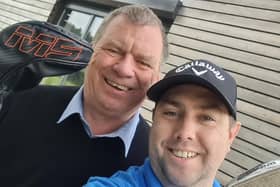 Peterborough golfers Frazer Paxton and Stephen Swiffin taking on 72-hole 'Longest Day Golf Challenge’ at Thorney Lakes Golf Course for Macmillan Cancer Support charity.