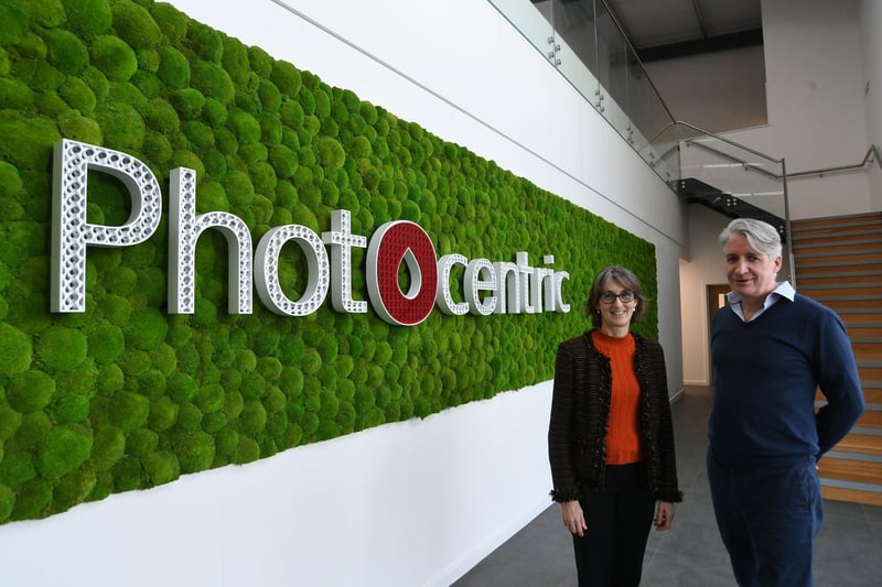 Photocentric founder Paul Holt with  Cristina Sesma, Group Marketing Manager