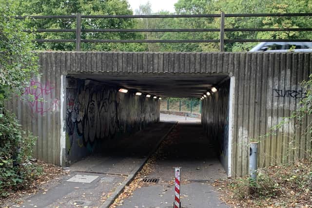 Robberies have happened in a number of underpasses, including this one near Lavender Crescent