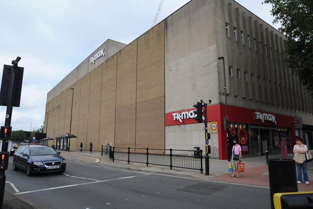 The former TK Maxx store on the corner of Bourges Boulevard and Bridge Street in Peterborough