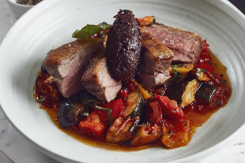 New at Côte for Spring - Roasted Lamb Rump With ratatouille, tapenade & basil. Recommended medium