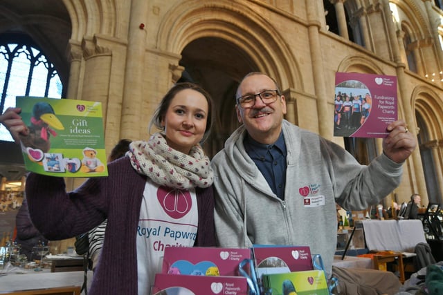 Eleanor Speed and Nigel Harvey from the Royal Papworth Charity