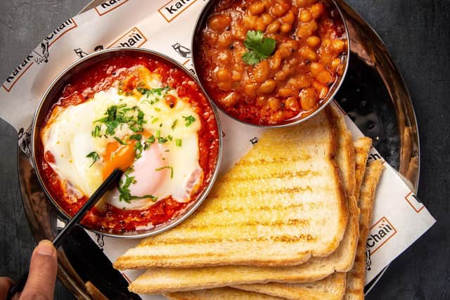 Breakfasts on the morning menu include shakshuka.