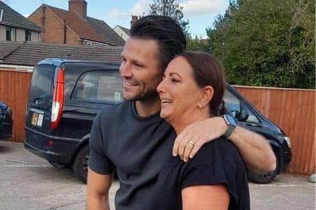 Liza pictured with TOWIE star Mark Wright, as part of BBC's The One Show.