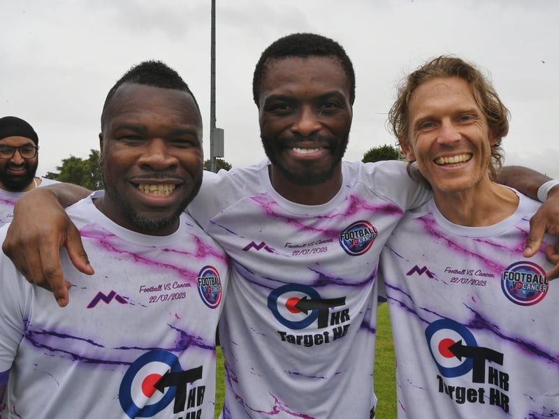 Peterborough United heroes Aaron McLean, Gaby Zakuani and Craig Mackail-Smith.