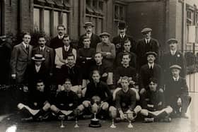 The 1914 team photograph of the Westwood Works football team