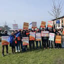 Peterborough's junior doctors on strike outside Peterborough City Hospital