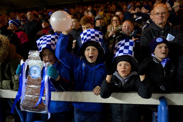 Fans enjoy the atmosphere before the Emirates FA Cup fourth round replay match between Posh and West Bromwich Albion on February 10, 2016. West Brom survived after winning 4-3 on penalties.