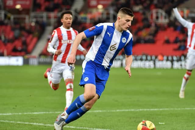 Kelland Watts playing for Wigan last season. Photo: Bernard Platt.