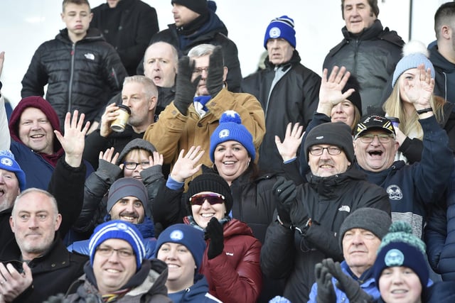 Peterborough United fans at the weekend win over Burton Albion.