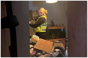 Police carried out the raid yesterday