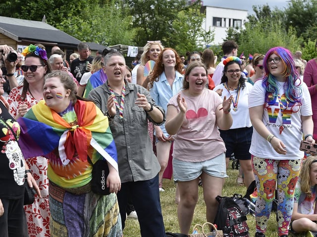 Pride event at the Green Back Yard.
