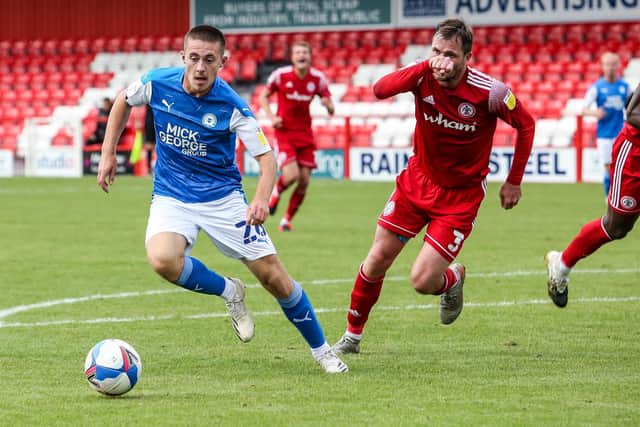 Flynn Clarke in action for Posh. Photo: Joe Dent/theposh.com.