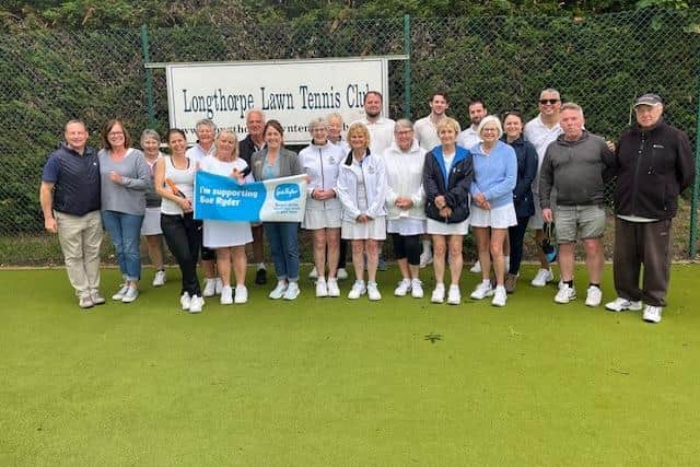 Participants in the Longthorpe Tennis Club Sue Ryder event.