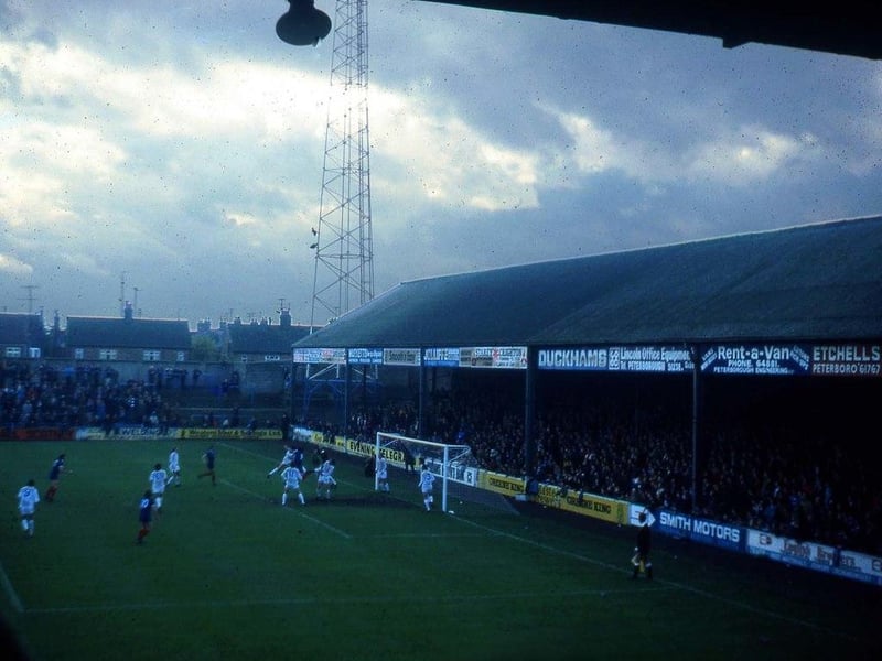 The London Road End at Peterborough United in 1976