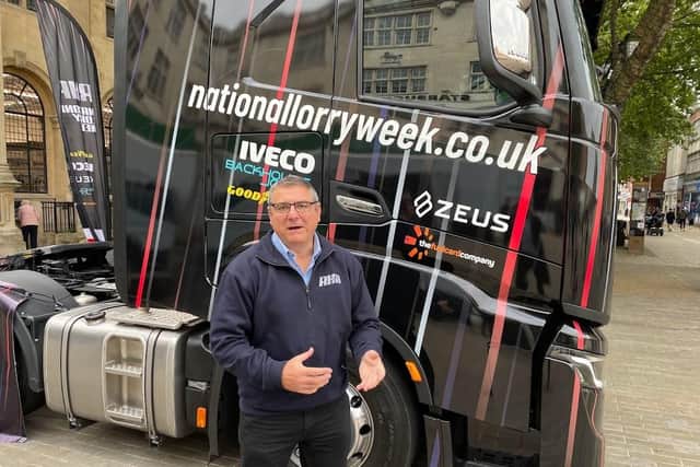 Martin Dean of the Road Haulage Association in Peterborough.