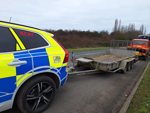 A stolen trailer was also discovered