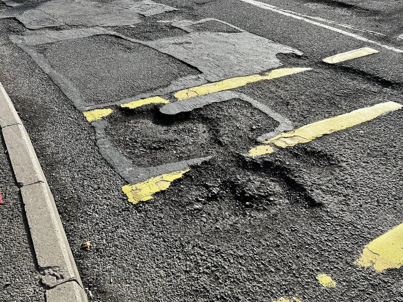 Potholes at the Bretton Centre.