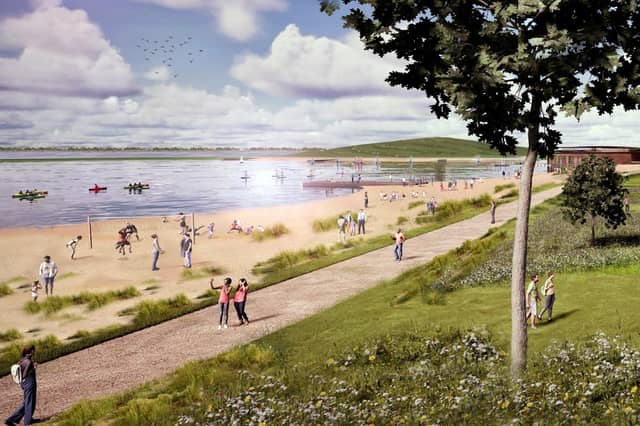 The new reservoir could become a destination for water-based recreational activities. Image for illustration only.