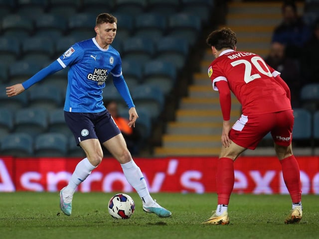 JACK TAYLOR (24) has risen 12 places to fifth among League One central midfielders in recent weeks. His dribbling and successful offensive challenge stats have improved since HECTOR KYPRIANOU (21) started playing alongside him. Ipswich pair Gareth Evans and Sam Morsy head this list. League One's best: 1 G. Evans (Ipswich), 2 S. Morsy (Ipswich), 3 G. Byers (S Wed), 4 M. Pack (Pompey), 5 J. Taylor (Posh).