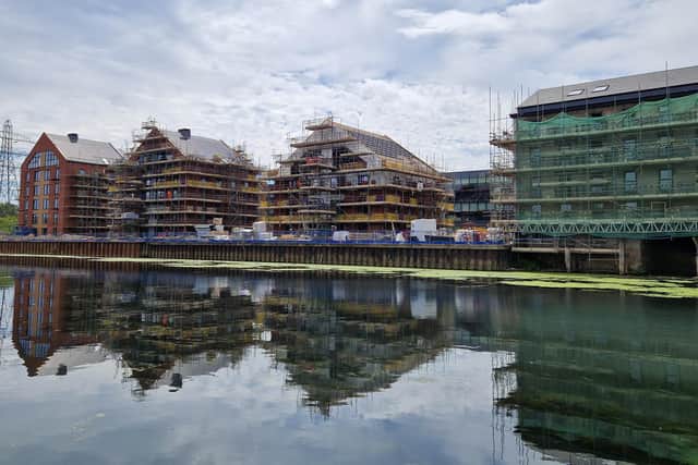 Whitworth Mill in Peterborough under construction.