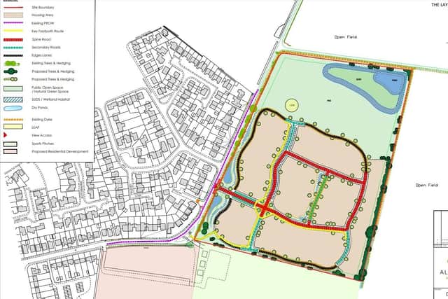 The proposed site plan of the new development.