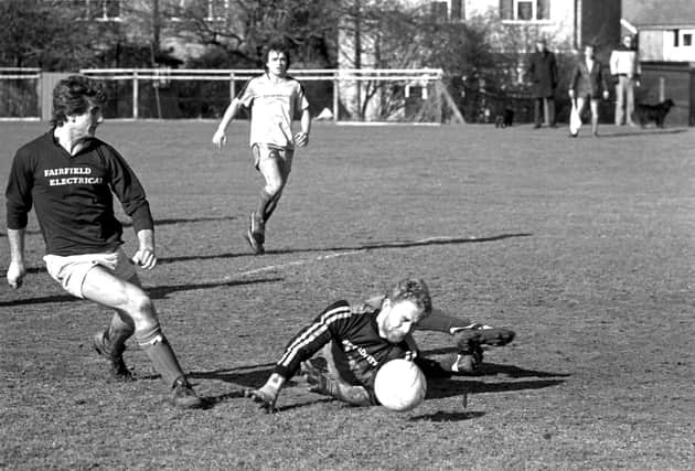 The action shot from the 1981 game between Ancol and Broadgate