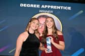 Degree Apprentice of the Year winner  Isabel Clay with Chloe Bland