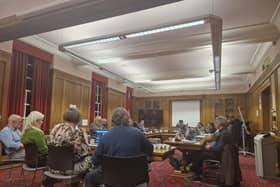 Simon Lewis, Cecilie Booth, Felicity Paddick and Dale McKean address the Growth, Resources and Communities Scrutiny Committee