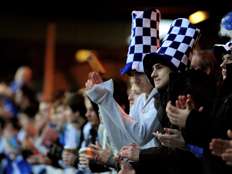 Peterborough fans enjoy the atmosphere during the FA Cup third round match against Sunderland at London Road on January 8, 2012.