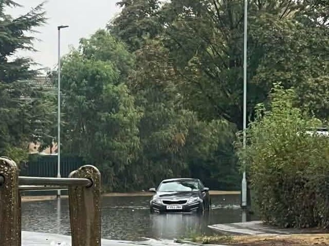 Tracey Yearwood sent in this shot of a vehicle struggling to reach the Welland estate on Belvoir Way.