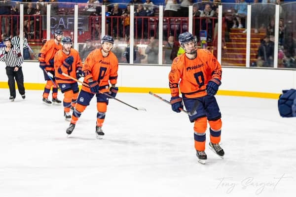 Jarvis Hunt scored for Phantoms against Raiders at Planet Ice