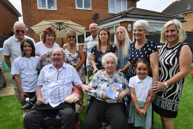 100-year-old Dorothy Gray celebrated her birthday surrounded by her family