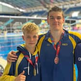 From the left, COPs medalists Ashton Hunter, Daniel Moyses and Charlie Rehus.