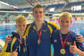 From the left, COPs medalists Ashton Hunter, Daniel Moyses and Charlie Rehus.