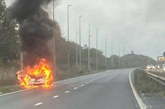 The car on the A1139. Photo: PT reader.